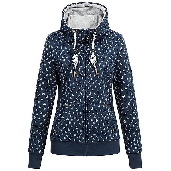 ankerglut Fleecejacke Ankerglut Freundschaft Damen Sweatshirt Jacke günstig online kaufen