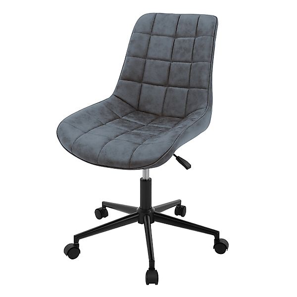 ML-Design Bürostuhl Anthrazit Kunstleder Sitzfläche Höhenverstellbar günstig online kaufen