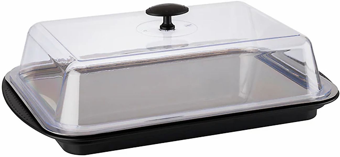 APS Buffet-Vitrine "Thermo Tablett" mit Haube, 43x29 cm, inkl. Kühlakkus günstig online kaufen
