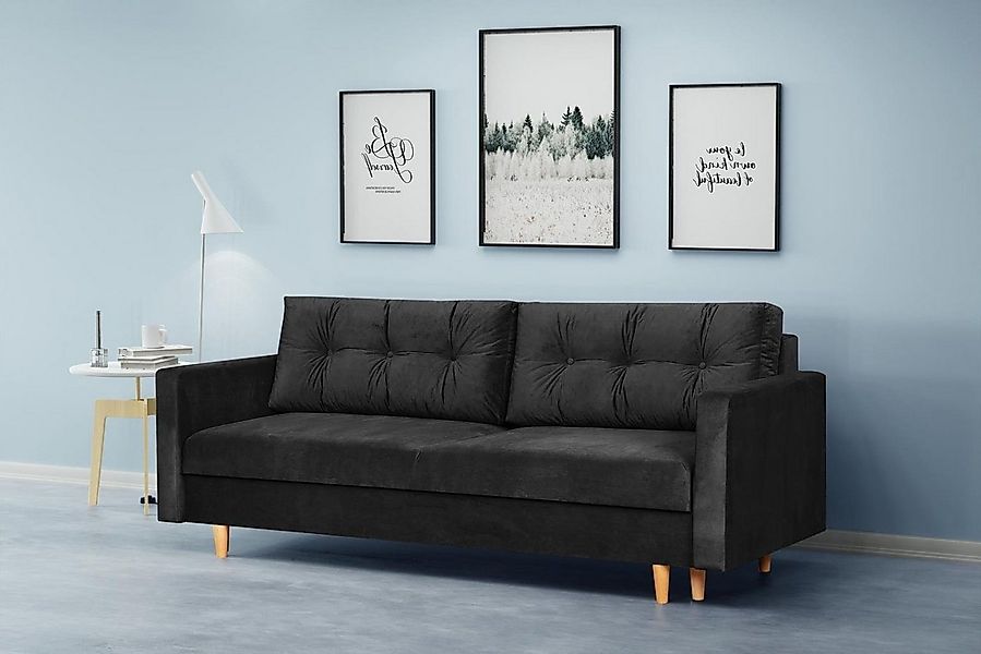 Beautysofa Schlafsofa Sigurd, mit Schlaffunktion und Bettkasten, Polstersof günstig online kaufen