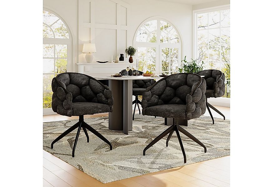 Flieks Esszimmerstuhl 360° drehbar (Set, 4 St), 4er Set Polsterstühle mit A günstig online kaufen