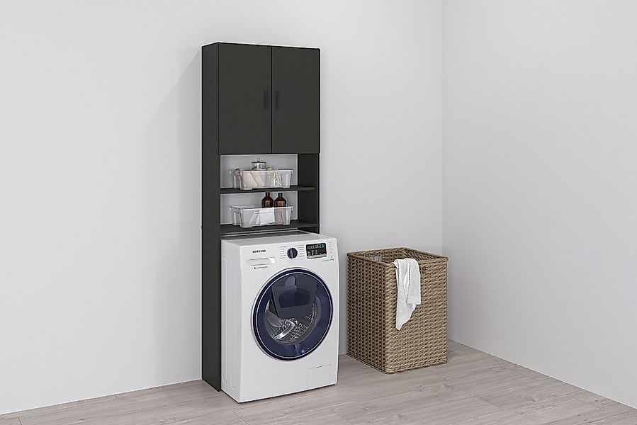 FMD Waschmaschinenumbauschrank Olbia mit viel Stauraum, 2 offene Fächer, hö günstig online kaufen