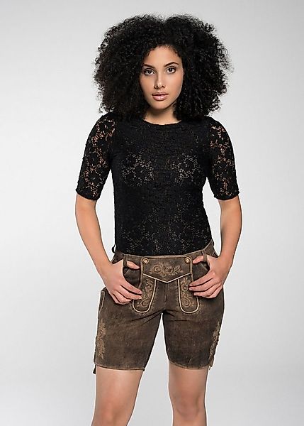 Spieth & Wensky Trachtenbluse Trachtenbody "Fidelis" Tropfenausschnitt hint günstig online kaufen