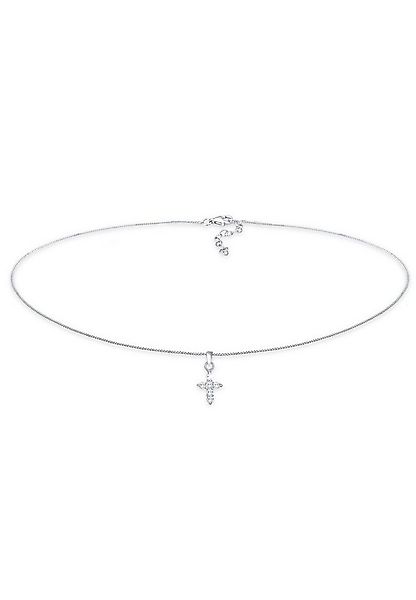 Elli Collier Choker Kreuz Religion Zirkonia 925 Silber günstig online kaufen