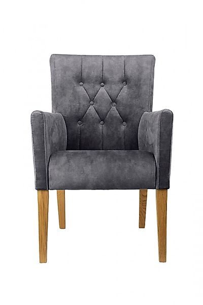 Home affaire Armlehnstuhl "Cortega Esszimmerstuhl mit Knopfheftung" () 1 St günstig online kaufen