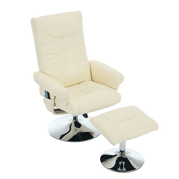 Relaxsessel mit Hocker Beheizter Massage Sessel 360° drehbar 5-Punkte-Massa günstig online kaufen