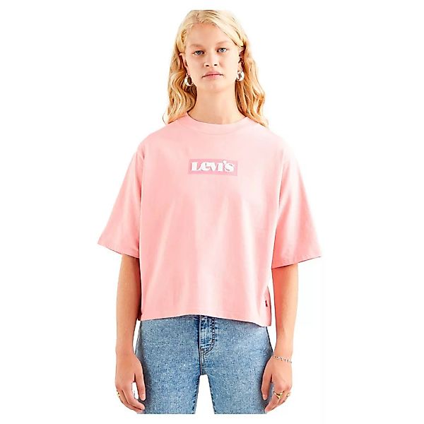 Levi's – Kastenförmiges T-Shirt mit kurzem Schnitt und Etikett-Boxlogo in R günstig online kaufen