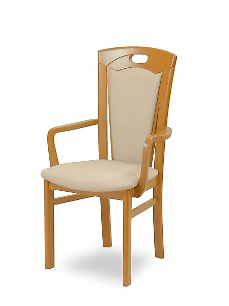Home affaire Esszimmerstuhl »FERDI, Armlehnstuhl, Made in Italy, Massivholz günstig online kaufen