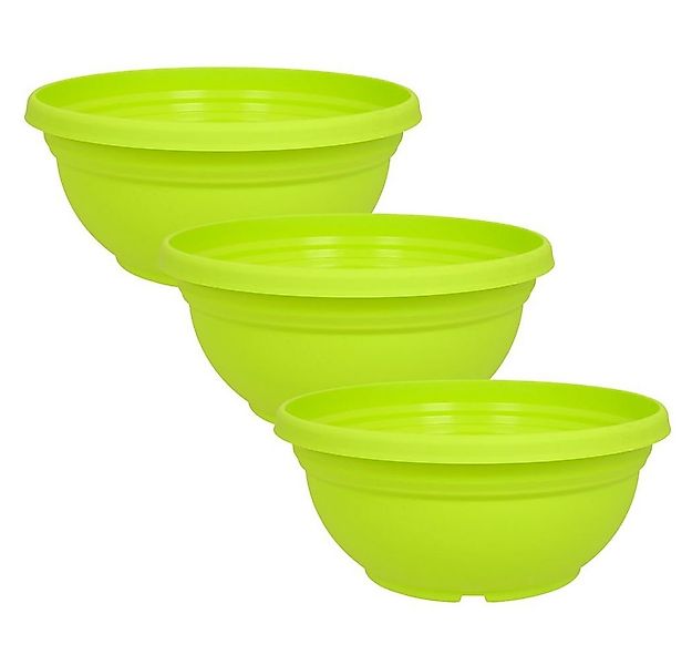 Heimwerkercenter Pflanzschale MePla - 3 Stück Schale ORION ø19cm, Gelbgrün, günstig online kaufen