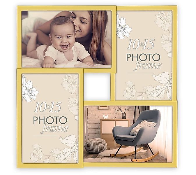 matches21 HOME & HOBBY Bilderrahmen Metall Bilderrahmen Collage rechteckig günstig online kaufen