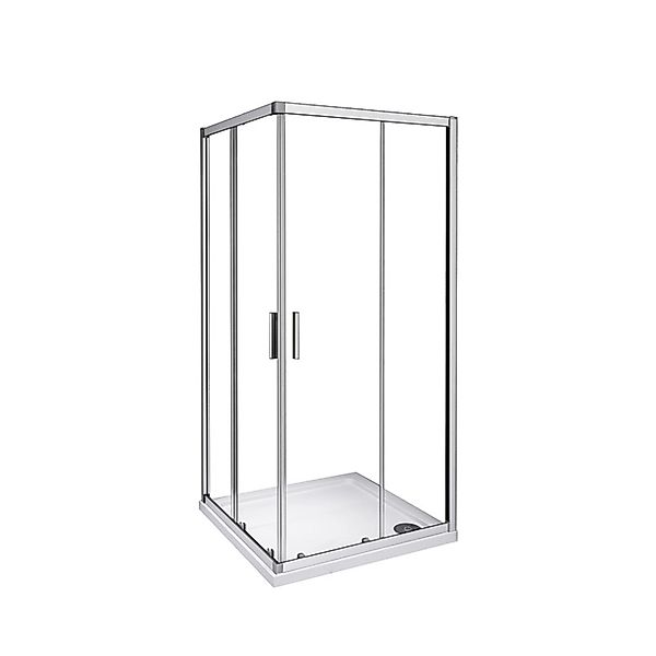 Duschparadies Duschkabinen Eckeinstieg 90 x 90cm Schiebetür Höhe 185cm Dusc günstig online kaufen