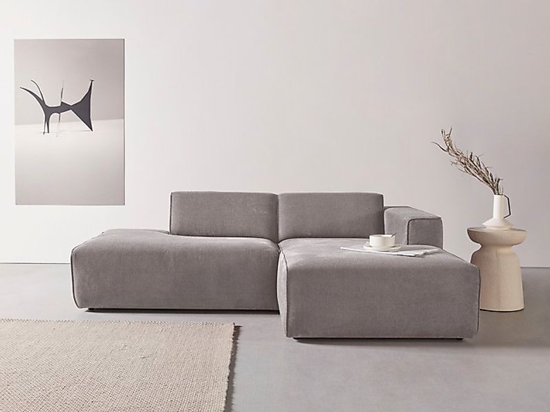 andas Ecksofa »Noord mit Kedernaht, Breite 227 cm, L-Form« Cord, Struktur, günstig online kaufen