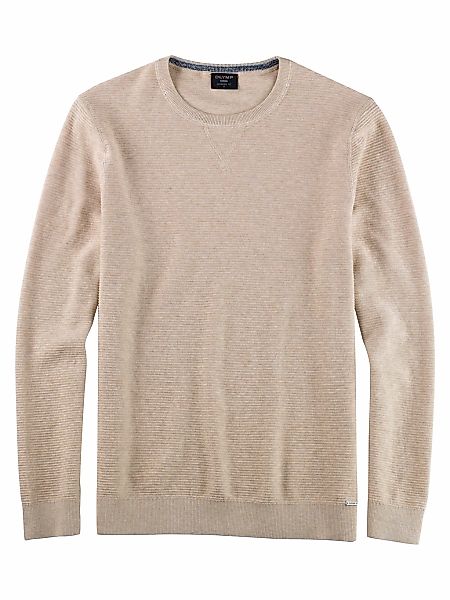 OLYMP Rundhalspullover "OLYMP Strick Casual", mit modischem Strukturmuster günstig online kaufen