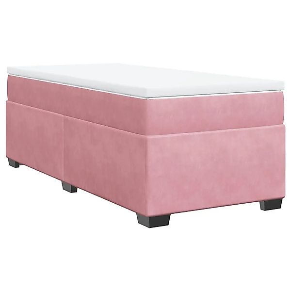 vidaXL Boxspringbett mit Matratze Rosa 90x190 cm Samt 3285256 günstig online kaufen