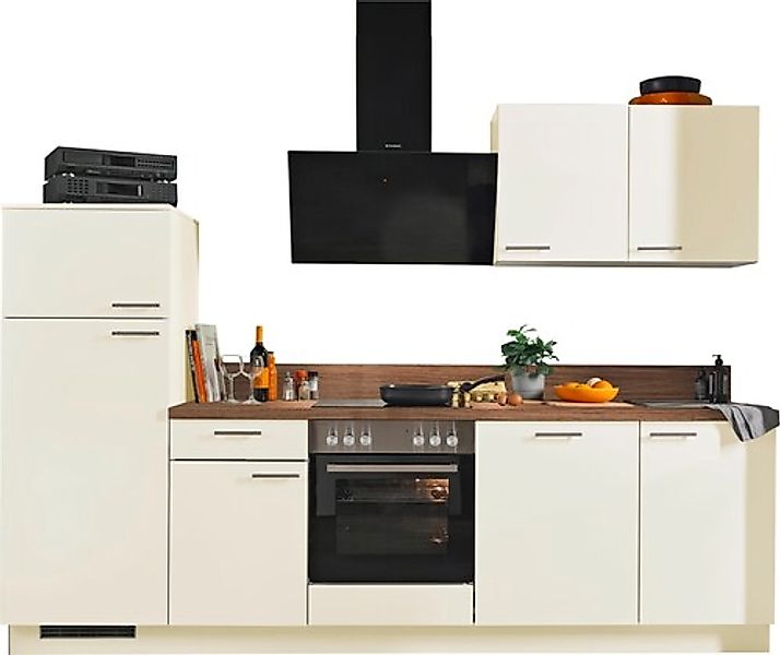 KOCHSTATION Küche vormontiert, wahlweise mit E-Geräten, Stellbreite 280 cm günstig online kaufen