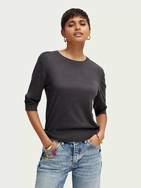 Short-sleeved crewneck sweater günstig online kaufen