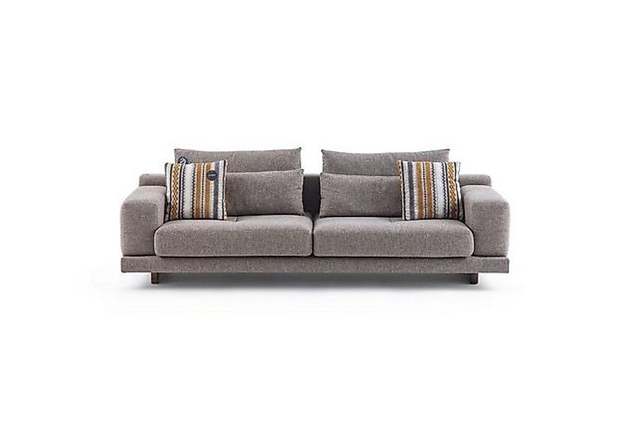 Xlmoebel 3-Sitzer Design Wohnzimmer Stoffsofa mit Kissen und Rückenkissen f günstig online kaufen