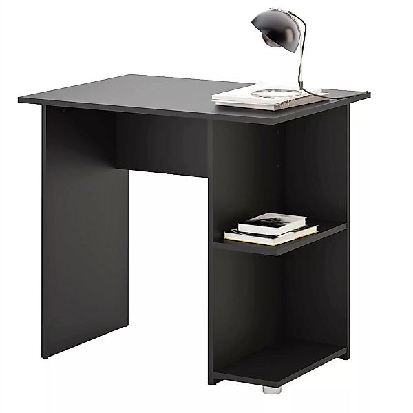 Schreibtisch KUBA in schwarz mit 2 Ablageflächen günstig online kaufen