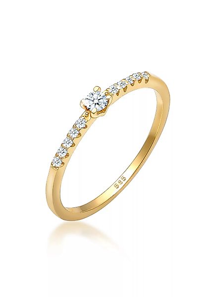 Elli DIAMONDS Verlobungsring "Geo Microsetting Diamant (0.11 ct.) 585 Gelbg günstig online kaufen