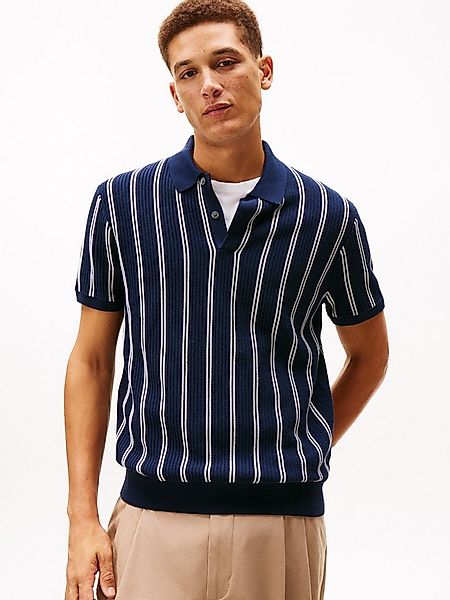 Tommy Hilfiger Poloshirt KNITTED VERTICAL STRIPE normale Passform, aus Stri günstig online kaufen