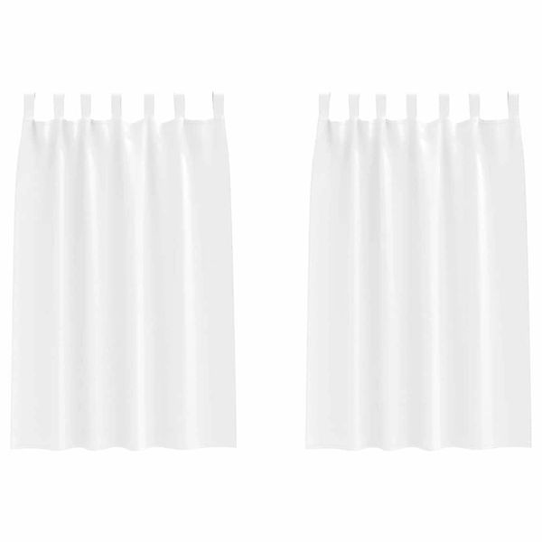 vidaXL Verdunkelungs-Vorhänge mit Ringen Reinweiß Polyester 4107604 günstig online kaufen