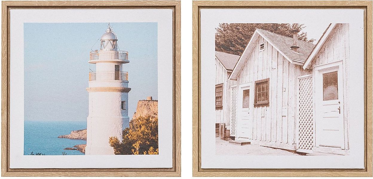 Creativ home Bild mit Rahmen Deko-Bild Sights, (2 St), mit schönen Motiven günstig online kaufen