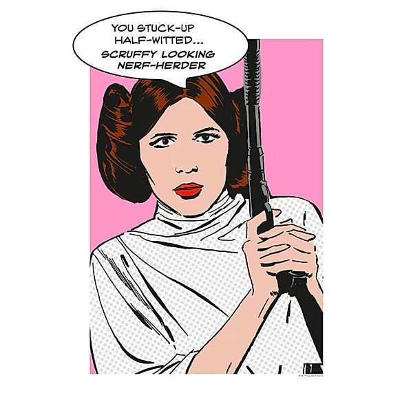 Komar Wandbild Star Wars Classic Comic Quote Leia Star Wars B/L: ca. 30x40 günstig online kaufen
