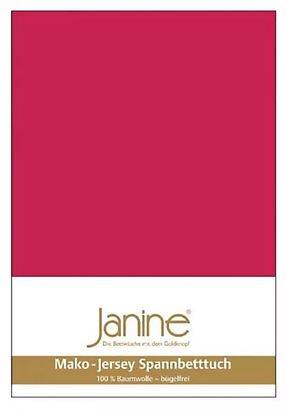 Janine Janine Spannbetttuch Mako-Feinjersey 5007 rot Größe:  200x200 cm günstig online kaufen