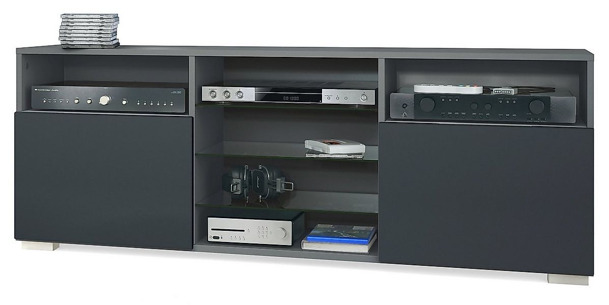 Vladon Lowboard Granada (TV-Kommode, mit 2 Türen und 6 offenen Fächern), An günstig online kaufen