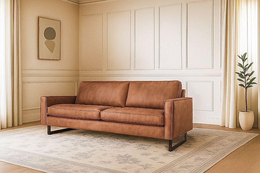 Home affaire 3-Sitzer "Maxi-Ausführung Pinto, 236 cm, Cord, Chenille, Leder günstig online kaufen