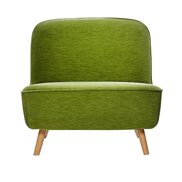 Moooi - Cocktail Chair Sessel - grün/Stoff Velour Moss/gebeizte Holzbeine günstig online kaufen