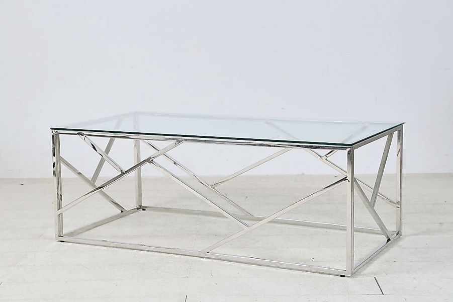 SalesFever Couchtisch "Couchtisch mit stilvoller Eleganz", Edelstahlgestell günstig online kaufen