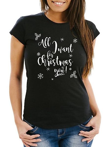 MoonWorks Print-Shirt Damen T-Shirt all I want for Christmas is you mit Pri günstig online kaufen