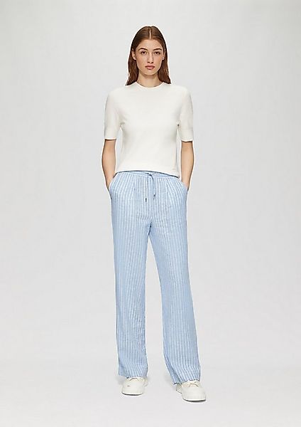 s.Oliver Chinos Hose Wide-Leg-Hose aus Leinemix günstig online kaufen