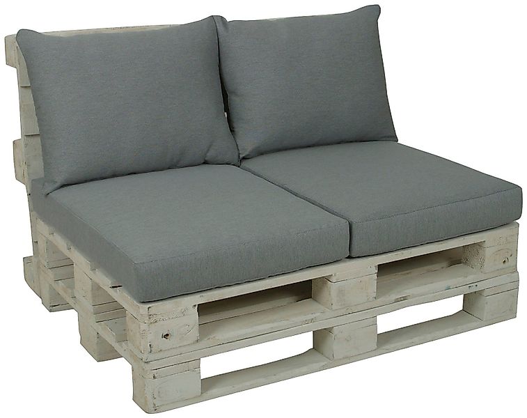 GO-DE Palettenkissen 60x80 cm, 12 cm gepolstert, 2 Sitz- und 2 Rückenkissen günstig online kaufen