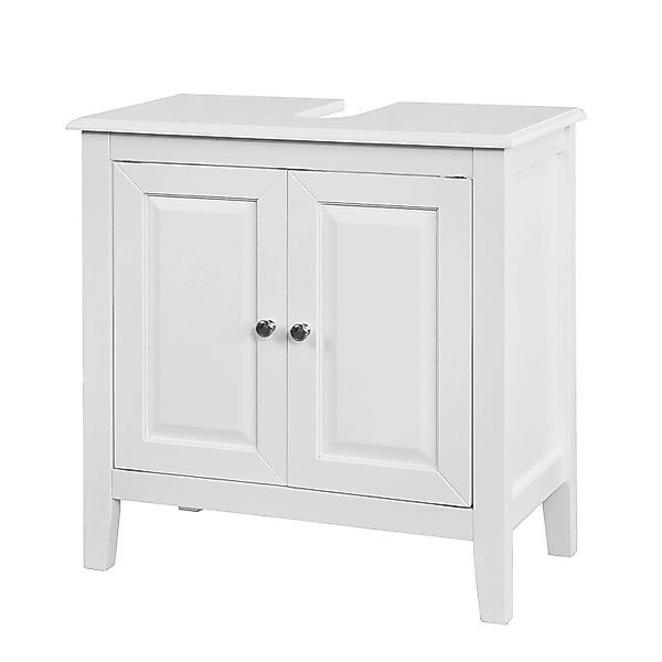 SoBuy Waschbeckenunterschrank Badschrank mit 2 Türen MDF 60x62x30cm Weiß FR günstig online kaufen