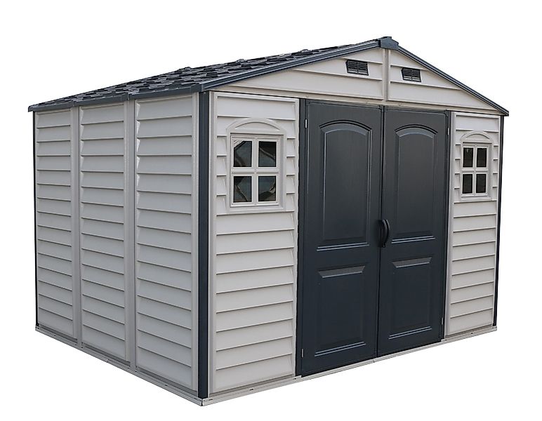 DURAMAX Gerätehaus Kunststoff Gerätehaus 324x247 Gartenhaus günstig online kaufen
