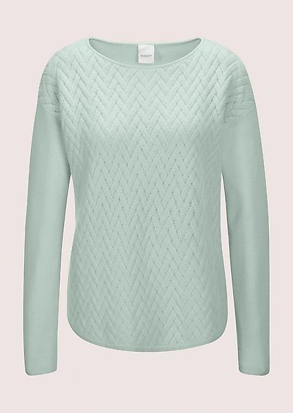 MADELEINE Longpullover "Pullover Pullover" vorne Allover-Jacquard günstig online kaufen