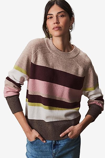 Next Rundhalspullover Gemusterter Premium-Pullover aus 100 % günstig online kaufen