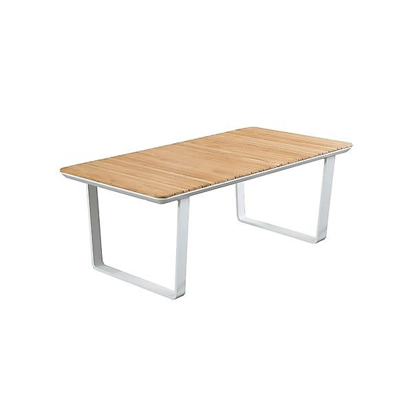 Garden Pleasure Gartentisch Venice Rechteckig Braun-Weiß 100 cm x 200 cm günstig online kaufen