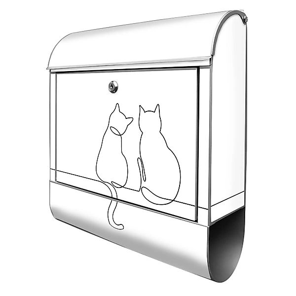 Banjado Design Briefkasten Silber Pulverbeschichtet 39x47x14cm 2 Schlüssel günstig online kaufen