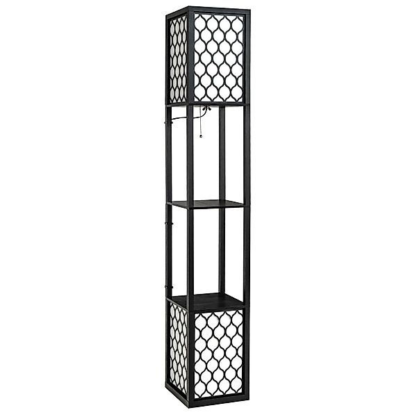 COSTWAY Stehlampe, Stehleuchte 156cm, mit Regal, günstig online kaufen