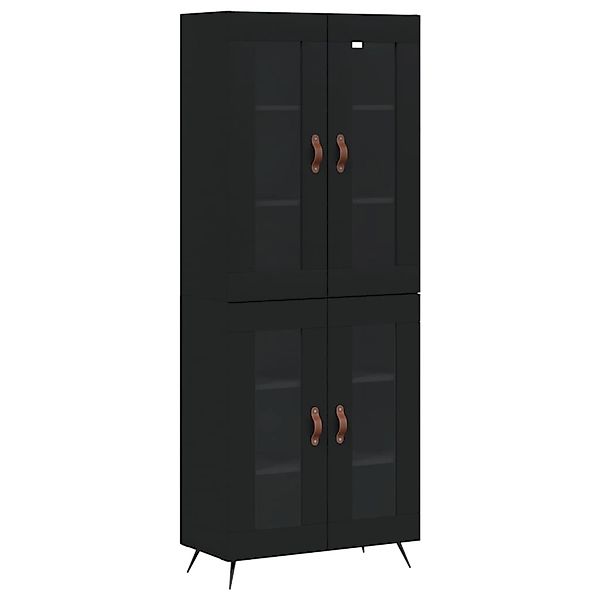 vidaXL Highboard Schwarz 69,5x34x180 cm Holzwerkstoff 3198250 günstig online kaufen
