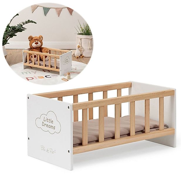 ELLA & PIET® Puppenbett SLEEPY Little Dreams aus Holz (Weiß-Schlamm) günstig online kaufen