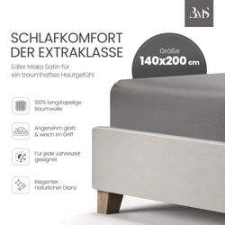 BETTWAESCHE-MIT-STIL Spannbettlaken Mako Satin Spannbettlaken, Matratzenhöh günstig online kaufen