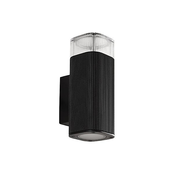 Lindby Wandleuchte Außen Halvar 10042572 Modern in Schwarz aus Metall 2-fla günstig online kaufen