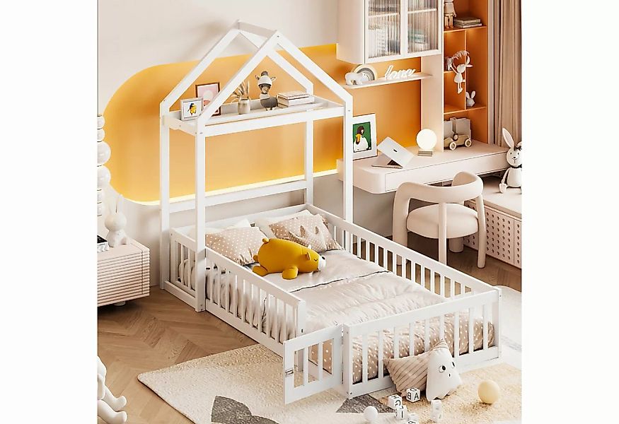 MODFU Kinderbett mit Stauraum, Vollschutzgitter und Türen und Lattenrost, 9 günstig online kaufen