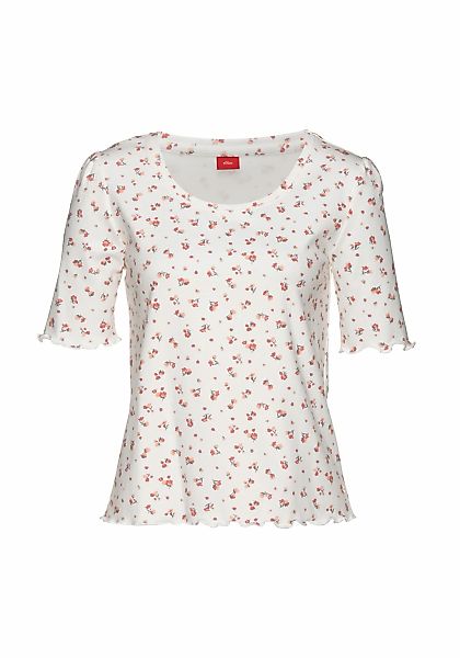 s.Oliver Pyjamaoberteil mit Puffärmeln günstig online kaufen