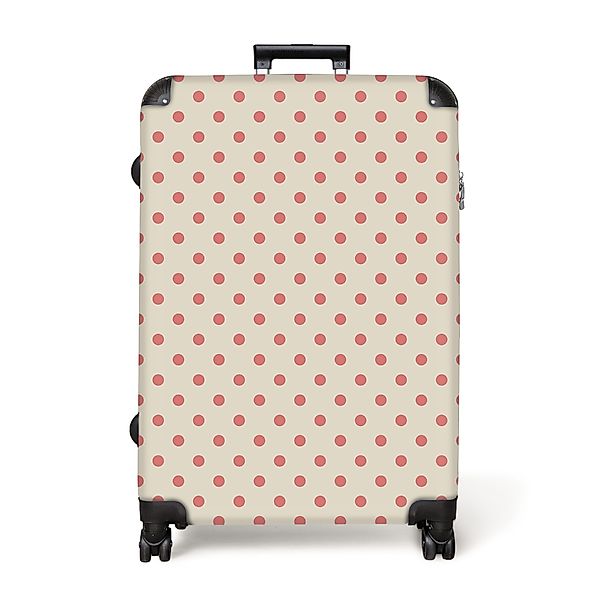 NoBoringSuitcases.com© Hartschalen-Trolley Punkte - Rosa - günstig online kaufen
