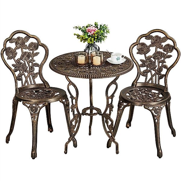Yaheetech Balkonset, 3tlg. Antik Bistroset Bronze günstig online kaufen